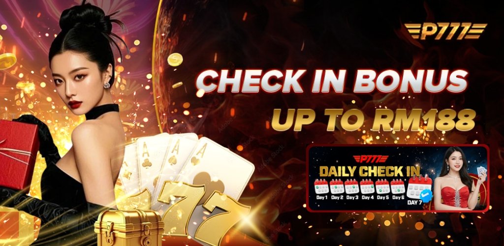 Check In at Panas777 to Enjoy Free Credit Up To RM188